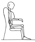 sedersi con supporto lombare